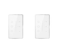 BUAGOUWZ 2X Tuya Zigbee 3 Gangs Variateur de Lumière Tuya/Smart Life APP Télécommande US EU Commutateur Standard Contrôle par Pourcentage (B)