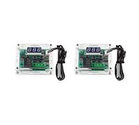 BUAGOUWZ 2X W1209 DC 12V Carte de Contrôleur de Température Numérique -50-110 ° C Commutateur de Module de Contrôle de Température électronique (1-Pack)