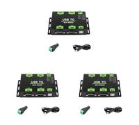 BUAGOUWZ 3X Convertisseur Industriel Isolé USB vers 4CH RS232 Adaptateur USB vers Série FT4232HL Puce Wind/Linux/Android, Port Mâle RS232