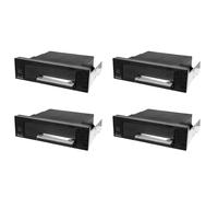 BUAGOUWZ 4X Rack Mobile Universel RemplaçAble à Chaud pour SSD/HDD 2,5 Pouces ou 3,5 Pouces, BoîTier de Fond de Panier de Disque Dur Interne sans Plateau
