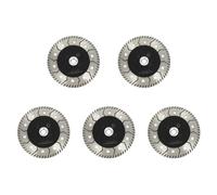 BUAGOUWZ 5pièces 125 x 2,8 mm M14 Double Face Diamant Lame de Scie Tranche de Broyage Type Pointu avec Bride
