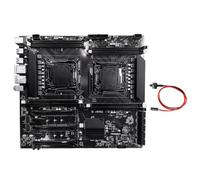 BUAGOUWZ Carte Mère X99 à Double Socket LGA2011-3 avec Support de Deux Ports Ethernet, 8 Emplacements DDR3 RAM, Processeur E5 2678 V3 2676 V3.