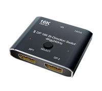 BUAGOUWZ Commutateur DP16K Bidirectionnel 8K @ 120 Hz 4K @ 240 Hz Convertisseur Répartiteur pour Écrans Sources Multiples Convertisseur Vidéo DP 16K Facile à Utiliser