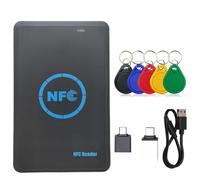 BUAGOUWZ Duplicateur Puces RFID Lecteur NFC 5 Fréquences + Clonage IC/ID | Réplication IC/ID sur 5 fréquences dont 125 kHz et 13,56 MHz, lecture/écriture IC, Android pris en charge et PC .