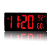 BUAGOUWZ Horloge Murale de Salon à Écran Géant, Support Suspendu en Option, Grand Bol Numérique à LED pour la Décoration Intérieure