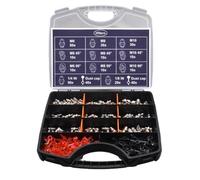 BUAGOUWZ Kit de Graisseurs, Assortiment de 350 Graisseurs SAE et Métriques, Graisseurs Zerk Droits à 45° et 90° avec Capuchons