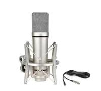 BUAGOUWZ Microphone Intelligence Parole Métal | Ensemble prêt pour le direct et l’enregistrement, alimentation fantôme et boîtier métal robuste.