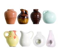 BUAGOUWZ Mini Aimants en Vase Mignons de Minuscules Vases Vestes 3D Animants de Réfrigérateur à Fleurs en Céramique pour Le Réfrigérateur Décoration du Bureau de la Cuisine