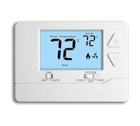 BUAGOUWZ Thermostat Non Programmable pour, Thermostat Numérique à Économie D'Énergie, Systèmes à un Étage, 1 Mode Chauffage/1 Mode Refroidissement, Rétroéclairage Blanc