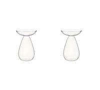BUAGOUWZ Vase élégante Facile 12cm | Verre de haute qualité pour une lisse et une vue des noyaux, ensemble de 2 pièces.