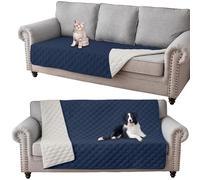 BUAOGDVG Couverture imperméable for Chien, Housse de canapé Anti-griffures for Chat, Housse de canapé for Animaux avec Dessous en Caoutchouc antidérapant, Couvre-lit(Navy,208x218cm)