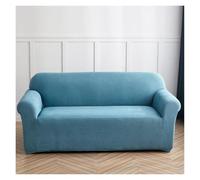BUAOGDVG Épaissir Élastique Plaid Housse de Canapé Polaire de Couleur Unie | Couverture de Canapé Protecteur Doux et Durable antidérapant(Lake blue,Pillow(45*45cm))