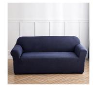BUAOGDVG Épaissir Élastique Plaid Housse de Canapé Polaire de Couleur Unie | Couverture de Canapé Protecteur Doux et Durable antidérapant(Dark blue,1 place)