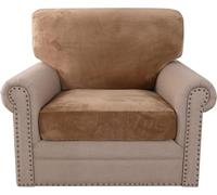 BUAOGDVG Housse de canapé en Velours (2 Housses de Dossier + 2 Housses de Coussin d'assise), Housse de canapé Extensible et antidérapante(Cammello,1 Posto)