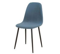 BUAOGDVG Housse de Chaise Scandinave 6 Pieces Universel,Salle à Manger Lavable Extensible Couverture, pour Décoration Salon Cuisine Hôtel(Grigio Blu,4 pezzi)