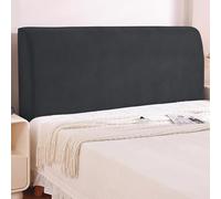 BUAOGDVG Housse de tête de lit élastique for lit Double/Simple, Double Lavable, Universelle Anti-poussière(Grigio Scuro,120CM)