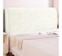 BUAOGDVG Housse de tête de lit élastique for lit Double/Simple, Double Lavable, Universelle Anti-poussière(Bianco,150CM)