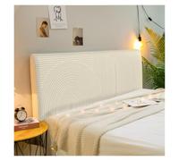 BUAOGDVG Housse Tete de Lit Extensible, Moderne Housse de Protection | Tête de Lit Déhoussable et Lavable, Anti-poussière(Rayures Blanches,220cm)