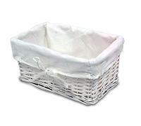 Buar Artesanos Panier en osier Blanc 28 cm