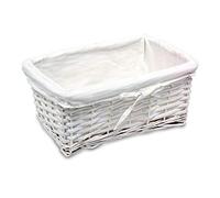 Buar Artesanos Panier en osier Blanc 35_cm