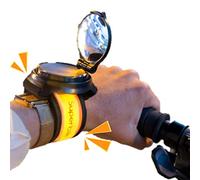 Bub-up Superbikero Bracelet rétroviseur et clignotant pour vélo et trottinette. Un bracelet lumineux signal fixe ou clignotant avec rétroviseur intégré. Single Version.
