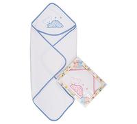 bubabù yoghy Peignoir pour enfant, triangle, 75 x 75 cm bleu ciel