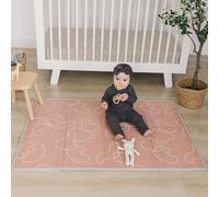 Bubba Bear Tapis d'eveil de Jeu/de Sol pour Enfant Bebe XXL en Mousse Epais Pliable Reversible - Tapis d'éveil de Motricité Favorisant Le Développement Sensoriel Cadeau bébé (120x90 cm, Rose)