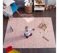 Bubba Bear Tapis d'eveil de Jeu/de Sol pour Enfant Bebe XXL en Mousse Epais Pliable Reversible - Tapis d'éveil de Motricité Favorisant Le Développement Sensoriel Cadeau bébé (200x150 cm, Rose)