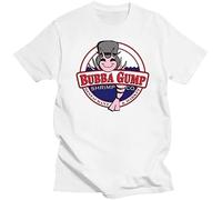 Bubba Gump Shrimp T Shirt Forest Gump Tom Hanks Film Movie Unique Tee Shirt Men White T-Shirts à Manches Courtes(Medium)