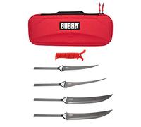 BUBBA Multi-Flex Lame interchangeable avec poignée antidérapante, 4 lames antiadhésives en ti-nitrure et étui pour la pêche