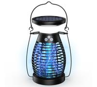 Bubbacare Destructeur d'insectes électrique solaire 4000 mAh Piège à moustiques électrique 4200 V Piège à mouches électrique anti-moustiques Lampe d'extérieur Piège à insectes Protection intérieure et