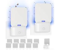 Bubbacare Piège à Moustique 2 Pièces, Piege Moustique, Anti Moucherons Interieur, Attrape Moucheron Interieur, avec 10 Plaques, pour Mouches des Fruits, Moustiques, Moucherons, Mites