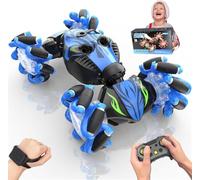 Bubbacare Voiture Télécommandée 2.4GHz 4WD: Faites des Figures et Rotation 360°, avec Musique & Lumières LED Colorées - Conduite Stable, Cadeau Enfant 6-12 Ans