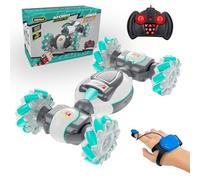 Bubbacare Voiture Télécommandée, 360°Rotation 4WD Voiture Télécommandée Tout Terrain, 2.4GHz Radiocommandée avec Lumière LED/Musique/Spray, RC Jouet Garçons Filles 5-12 Ans, Cadeaux Noël