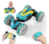 Bubbacare Voiture télécommandée 4WD Drift Car avec Spray, télécommande 2,4 GHz et Commande gestuelle, Rotation à 360 °, Voiture RC Stunt Car avec lumière et Musique, pour garçons à partir de 6 Ans