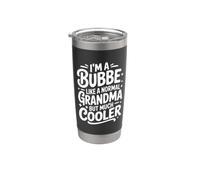 Bubbe, comme une grand-mère normale, grand-mère juive beaucoup plus cool Gobelet isotherme en acier inoxydable double paroi