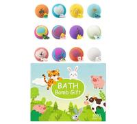 Bubble Bath Ball, 12 Pieces foaming bath bomb, Relaxing Body Cleanser Salts with Toy Surprise, Fun Foaming Bombs for Kids Boys Girls Spa Home Tub Travel Hotel Time, 8.86x2.17x6.38 inches