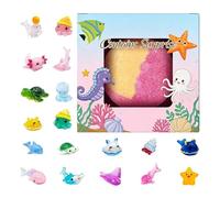 Bubble Bath Balls - Colorful Fizzy Bath Bombs with Surprise Toy Inside, Gentle Spa Bubble Baths Fizzy Ball Set with Skin Safe Formula, Fun Baths Time Sensory Play Toy for Children Girls Boys Age 3+