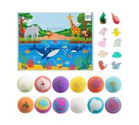 Bubble Bath Balls for Kids, 12 Pieces Colorful Fizzy, Toys Inside Surprise with Sturdy Build, Spa Salt Aid with Smooth Comfort, Modern Party Style, Accessory for Birthday Children’s Day Thanksgiving