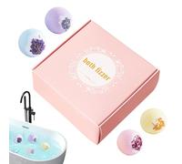 Bubble Bath Balls For Women,4 Pieces Gentle Dried Flower Body Cleanser,Moisturizing Bubble Bath Ball - For Women Men Relaxation Self Care SPA Home Travel Bathroom