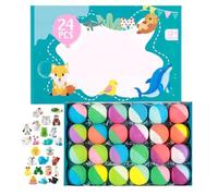 Bubble Bath Balls - Lot de 24 balles de bain en forme d'animal - Avec jouets d'animaux mignons - Créez des bulles relaxantes pour le temps des bains, les femmes, les hommes, les filles, la famille, le