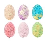 Bubble Bath Balls with Toy, 6 Pieces Dinosaur Egg Baths Bombs, Refreshing Soak with Hidden Surprise, Kids Bath Salts for Boys, Girls, Spa, Home, Tub, Travel, Hotel