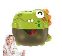 Bubble Bath Toy, Automatic Bubble Maker, 6.89x3.35x6.3 inches Funny Light Up Dinosaur with Music, Fun Indoor Pool Shower Game for Girls and Boys, Bathroom Entertainment