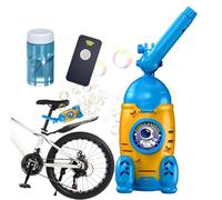 Bubble Blower - Automatic Lighted Bubble Machine | Remote Controlled Rocket Style Blower Maker for Party Lawn Garden Backyard Beach Camping Birthday Kids