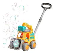 Bubble Blower Machine, Toy Bubble Maker, Automatic Foam Car Bulldozer Machine with LED Lights, Educational Push Walker Toy for Preschool Kids, Fun Indoor and Outdoor Learning Games