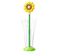 Bubble Blower Toy Stand Sunflower Design Music Spray- Outdoor Decorative Play Structure, Continuous Bubble Output Fun, Bright Color Garden Display Style, Easy Activity Toy | for Kids Patio b