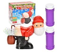 Bubble Blowing Santa, Bubble Farting Santa, Funny Santa Bubble Blowing Machine, Farting Bubble Santa Fart Bubble, Bubble Machine with Music & Flashing Lights for Outdoor & Indoor
