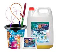 Bubble Brothers Lot de 6 Bulles de Savon géantes pour Enfants et Adultes 3 bâtons à Bulles de 10 l (Ensemble de 6 éléments)