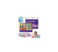 Bubble Buddies Lot de 12 bombes de bain naturelles pour enfants avec Mega Bubbles & Surprise Inside, cadeau de bain pour enfants, avec jouets surprises Ocean Toys Inside, Ocean Toy Bath Saltball