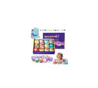 Bubble Buddies Lot de 12 bombes de bain naturelles pour enfants avec Mega Bubbles & Surprise Inside, cadeau de bain pour enfants, avec jouets surprises Ocean Toys Inside, Ocean Toy Bath Saltball